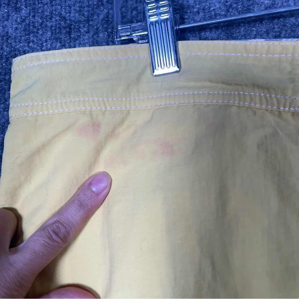 Polo Ralph Lauren Mens XL Yellow Lined Cargo Tie Swim Trunks Shorts 90s Y2K Pony - Picture 10 of 10